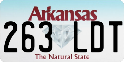 AR license plate 263LDT