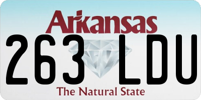 AR license plate 263LDU