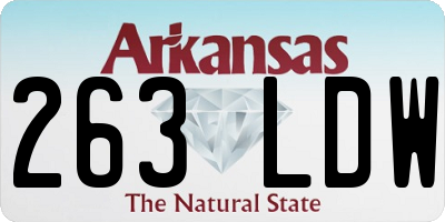AR license plate 263LDW