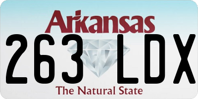 AR license plate 263LDX