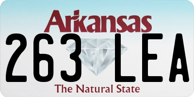AR license plate 263LEA