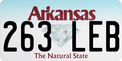 AR license plate 263LEB