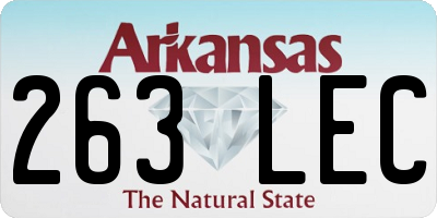 AR license plate 263LEC