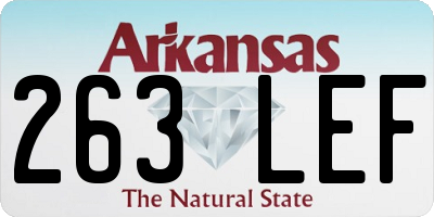 AR license plate 263LEF