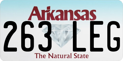 AR license plate 263LEG