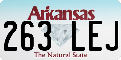 AR license plate 263LEJ