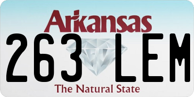 AR license plate 263LEM