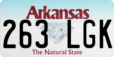 AR license plate 263LGK