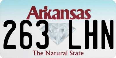 AR license plate 263LHN