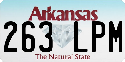 AR license plate 263LPM
