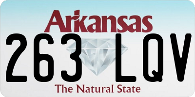 AR license plate 263LQV