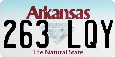 AR license plate 263LQY