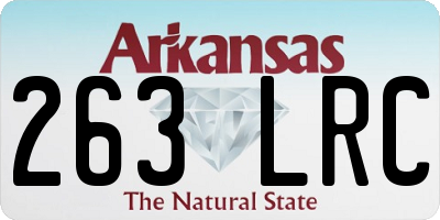 AR license plate 263LRC