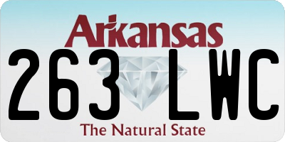 AR license plate 263LWC