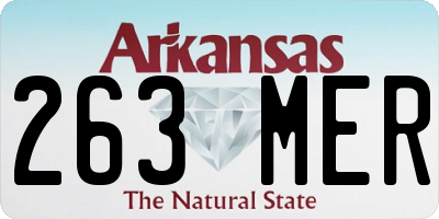 AR license plate 263MER