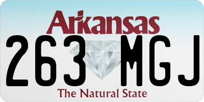 AR license plate 263MGJ