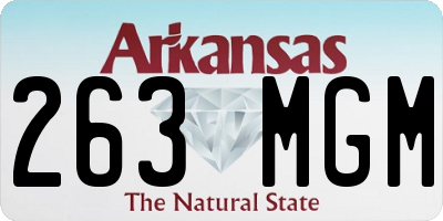 AR license plate 263MGM