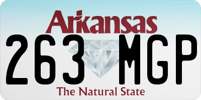 AR license plate 263MGP