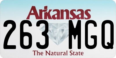 AR license plate 263MGQ
