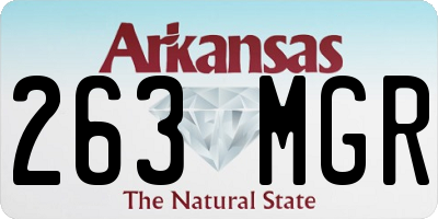 AR license plate 263MGR