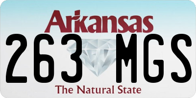 AR license plate 263MGS