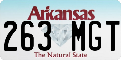 AR license plate 263MGT