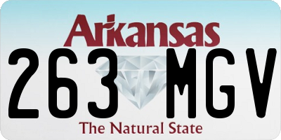AR license plate 263MGV