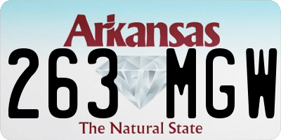 AR license plate 263MGW