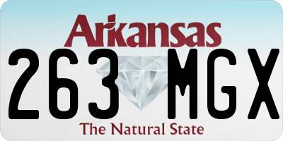 AR license plate 263MGX