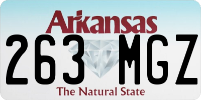 AR license plate 263MGZ