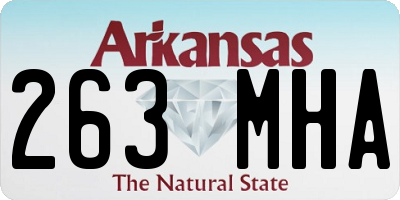 AR license plate 263MHA