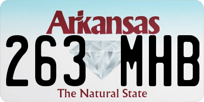 AR license plate 263MHB