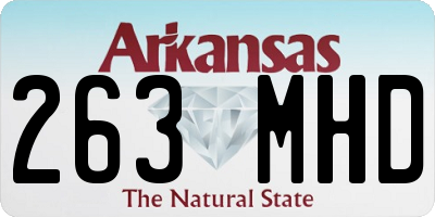 AR license plate 263MHD
