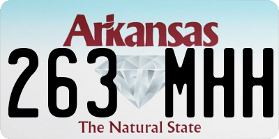 AR license plate 263MHH