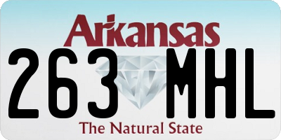 AR license plate 263MHL