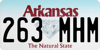 AR license plate 263MHM