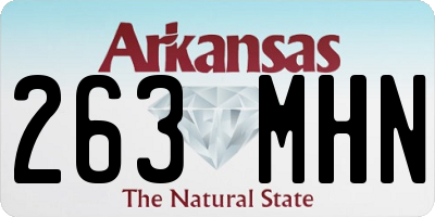 AR license plate 263MHN