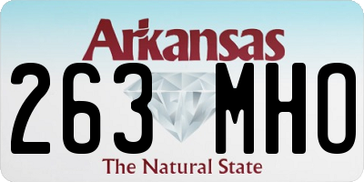 AR license plate 263MHO
