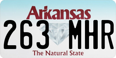 AR license plate 263MHR