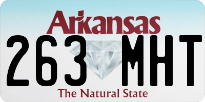 AR license plate 263MHT
