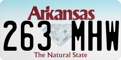 AR license plate 263MHW