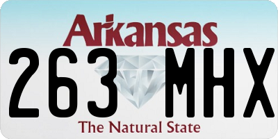 AR license plate 263MHX