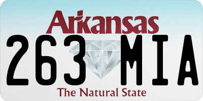 AR license plate 263MIA