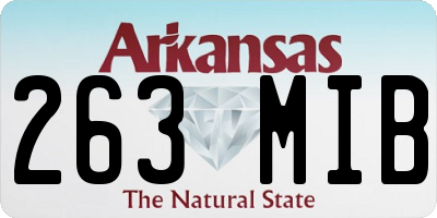 AR license plate 263MIB