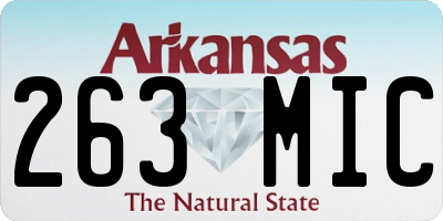 AR license plate 263MIC
