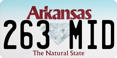 AR license plate 263MID