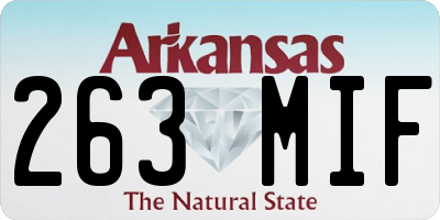 AR license plate 263MIF