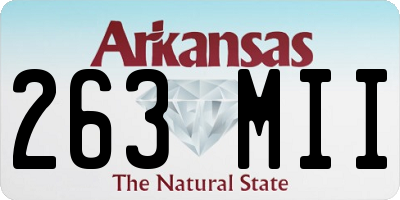 AR license plate 263MII