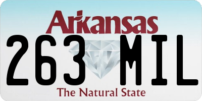 AR license plate 263MIL