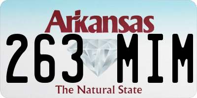 AR license plate 263MIM